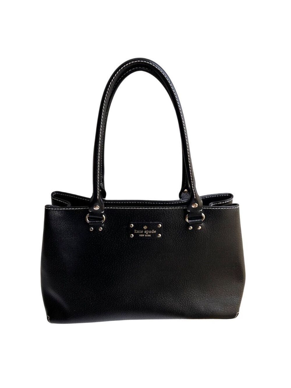NWOT Kate Spade Black Leather Wellesley Fallon Large Tote Bag